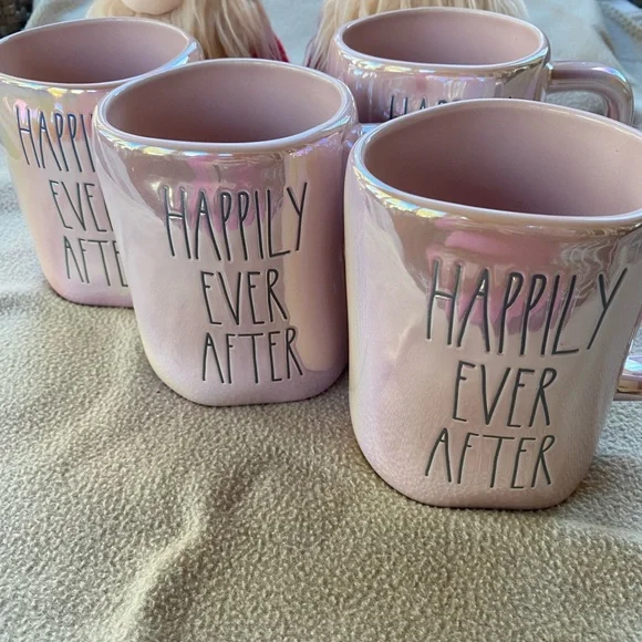 RaeDunn by Magenta, “Happily Ever After”, Pink Iridescent Mug - Picture 3 of 11
